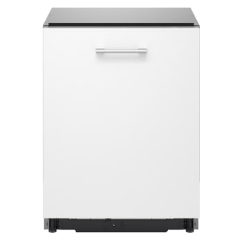 Open door front view with dish