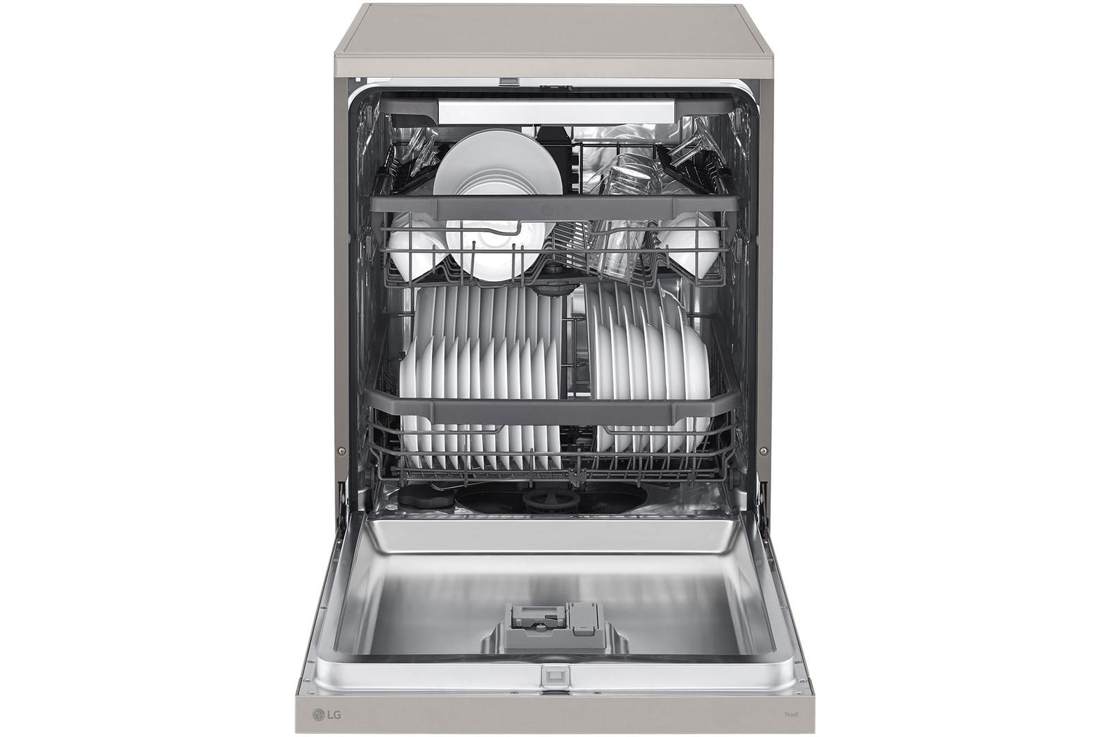 front open view with dish