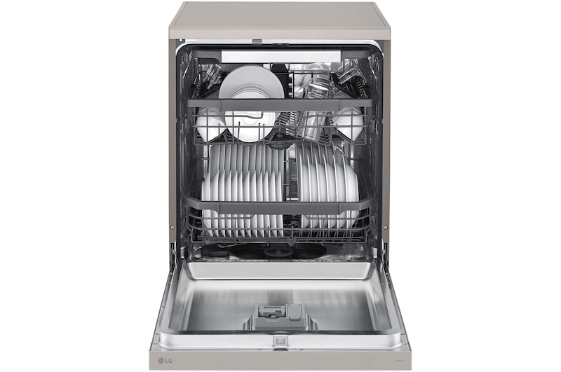 front open view with dish