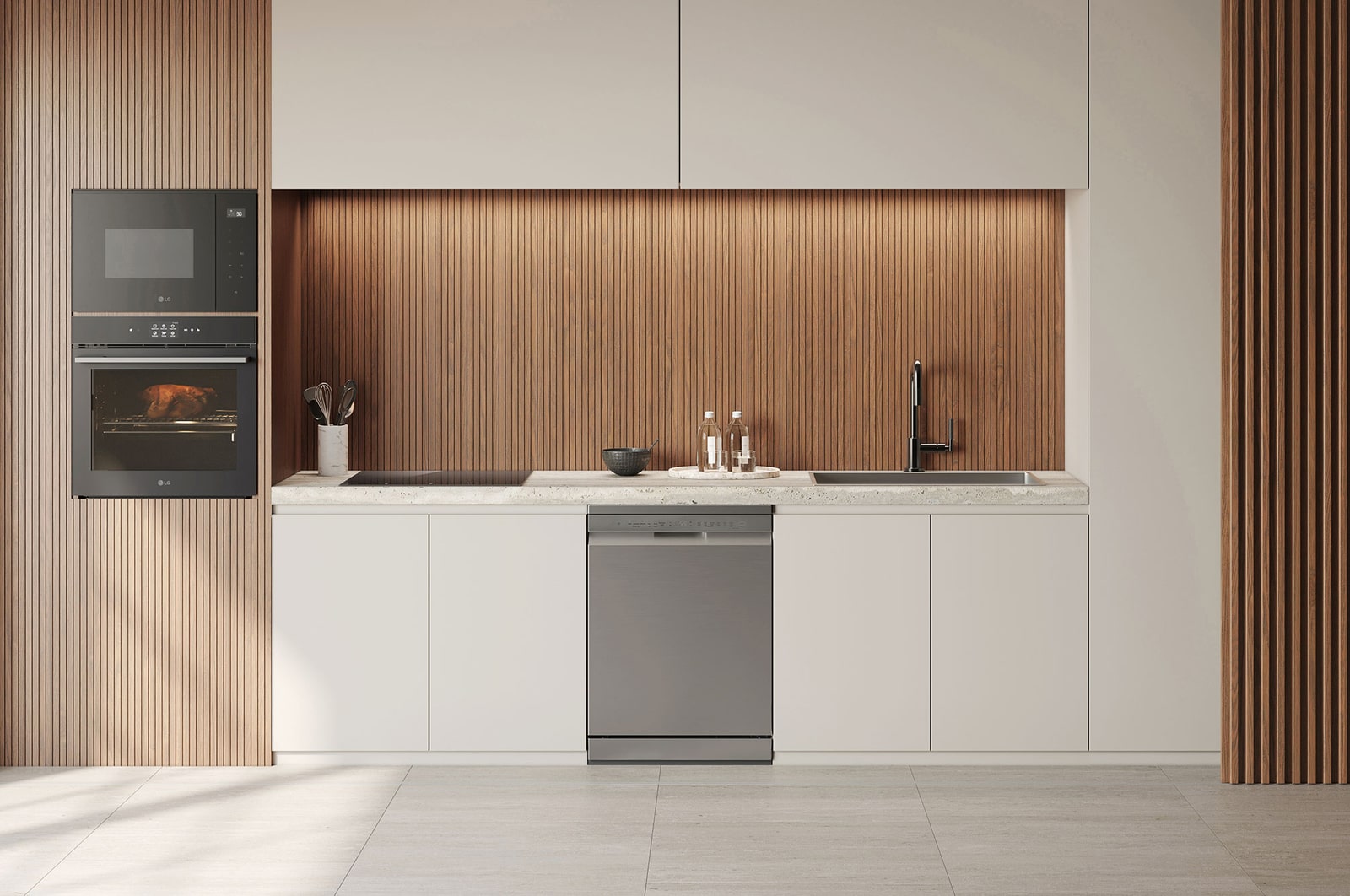 interior shot featuring lg dishwasher