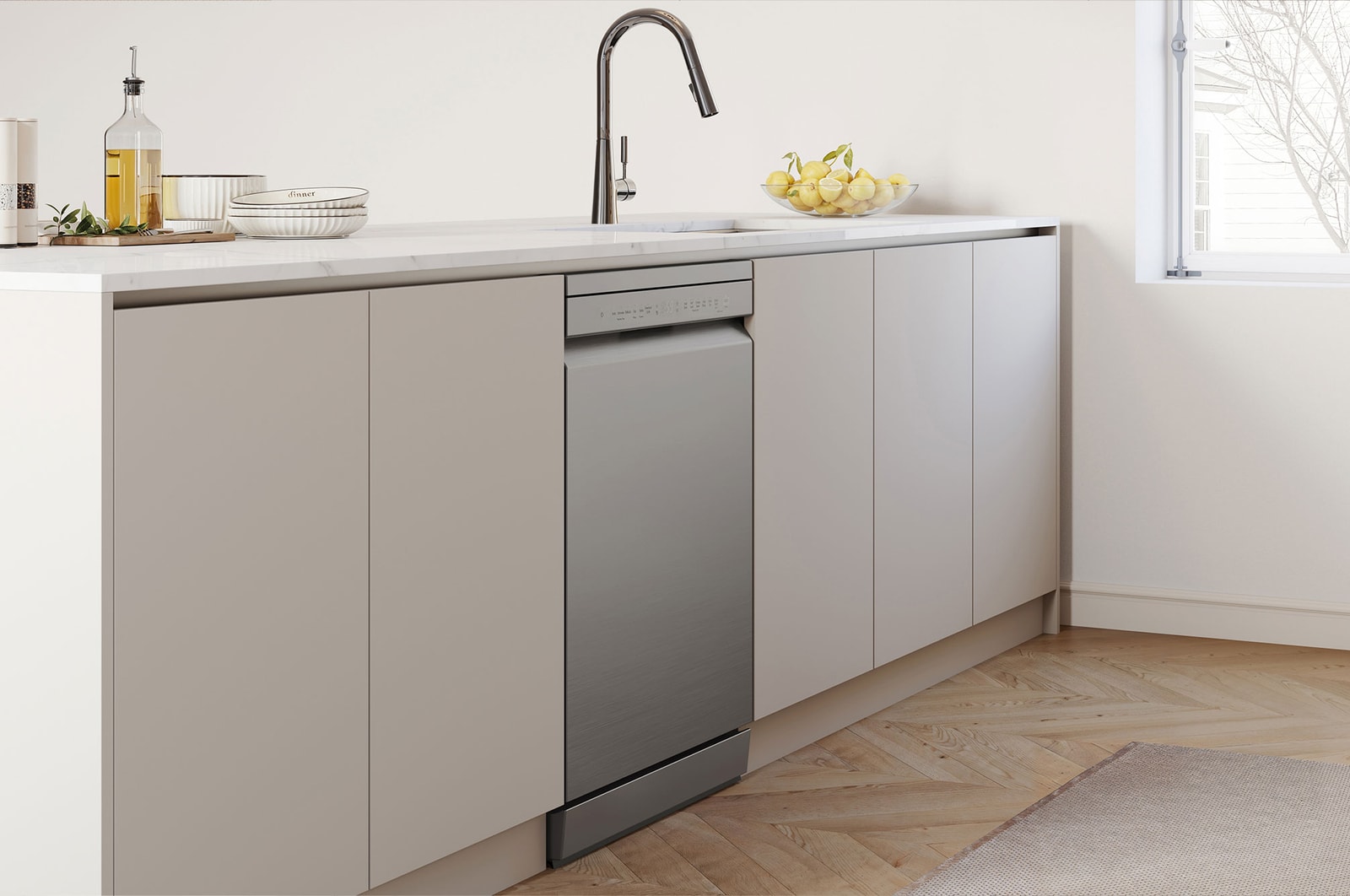 interior shot featuring lg dishwasher