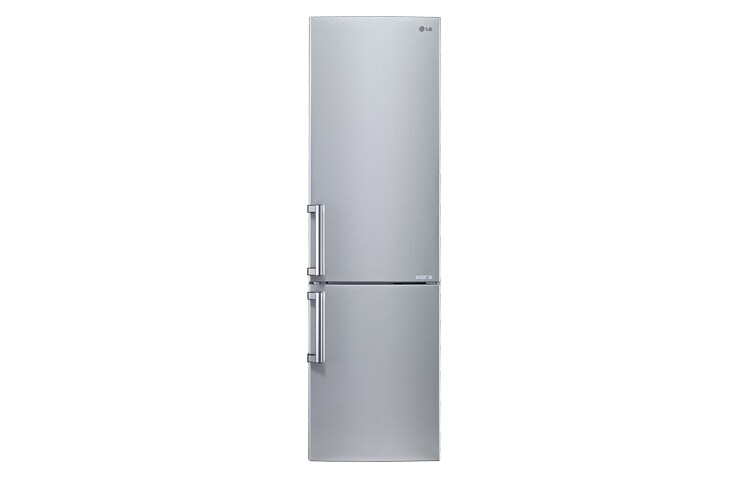 LG Premium Steel Combi Fridge Freezer, GBB530NSCFE