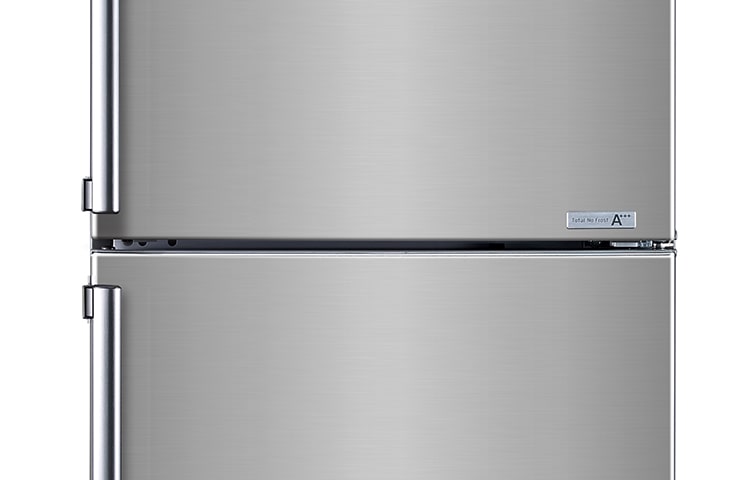 LG Shiny Steel Combi Fridge Freezer, GBB530PZCFB