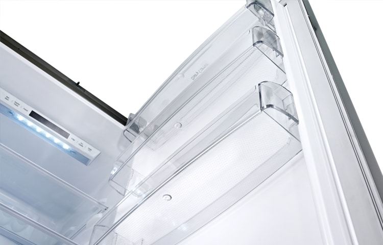 LG SHINY STEEL COMBI FRIDGE FREEZER, GBB530VMCQE