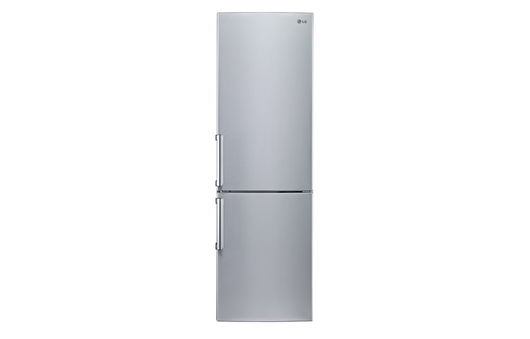 LG Freestanding Premium Steel Combi Fridge Freezer, GBB539NSCPB