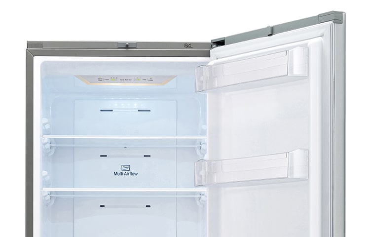 LG Shiny Steel Combi Fridge Freezer, GBB539PZHWB