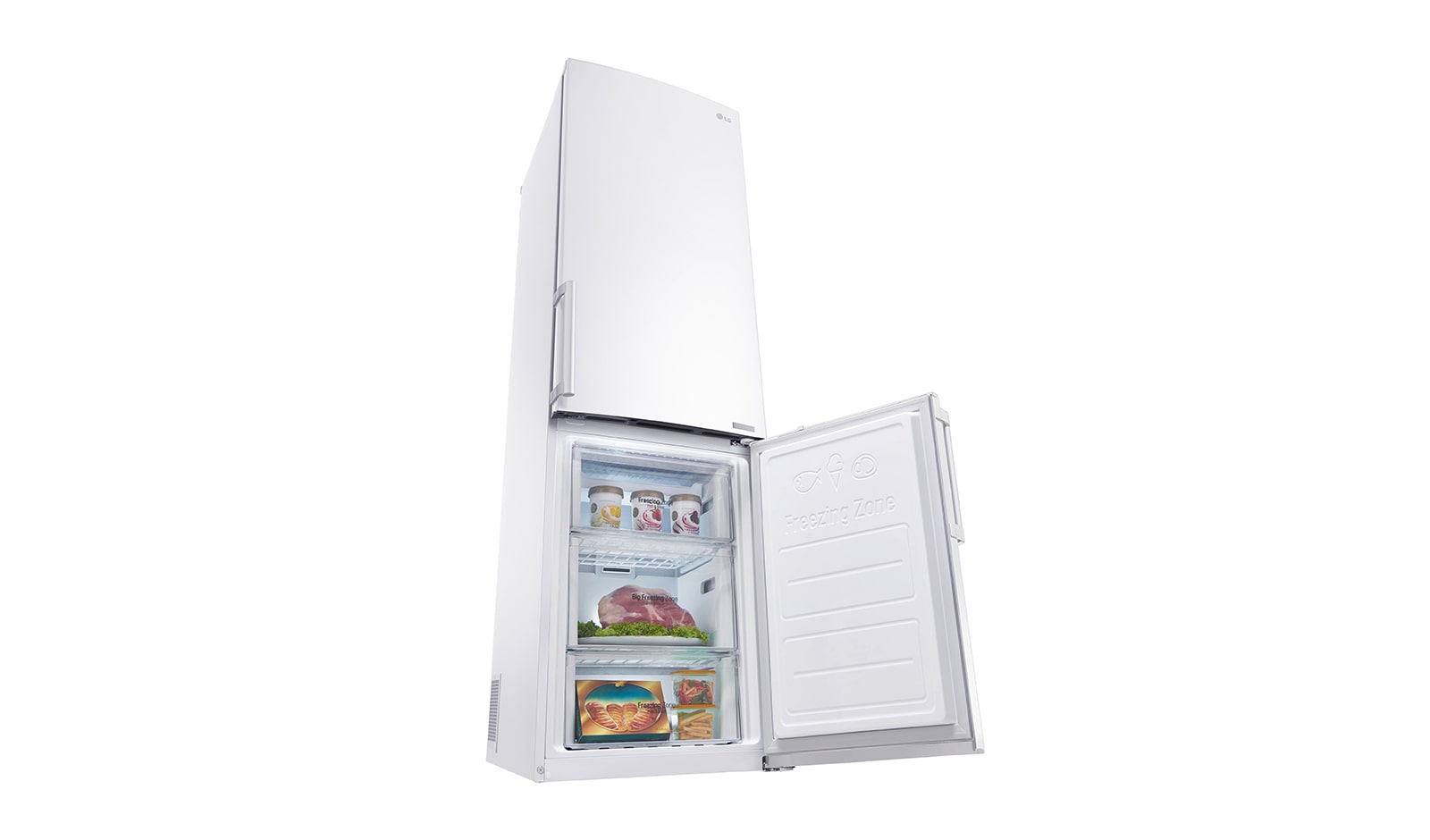 LG Premium Smart Fridge Freezer with Inverter Linear Compressor, GBB59SWJZB
