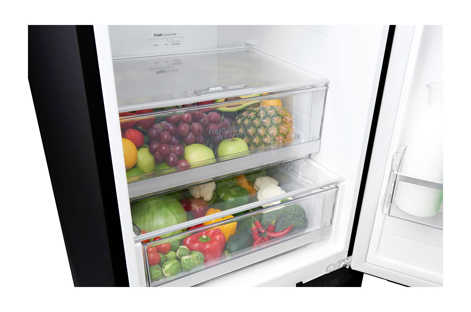 LG GBB60MCGFS Smart 70/30 Fridge Freezer - Matte Black, GBB60MCGFS