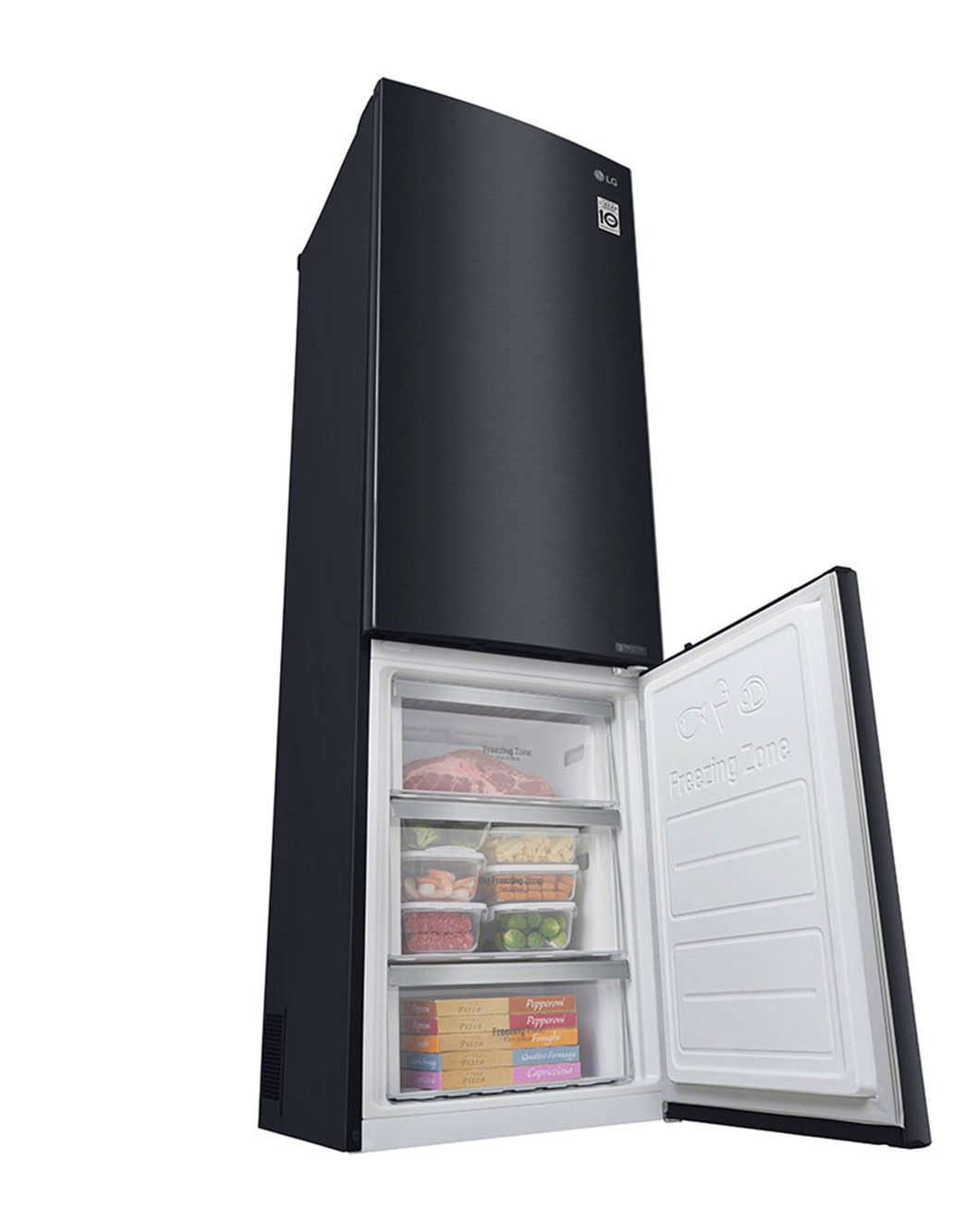 LG GBB60MCGFS Smart 70/30 Fridge Freezer - Matte Black, GBB60MCGFS