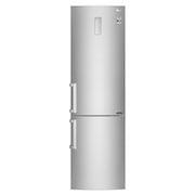Front view of LG GBB60NSYQE Smart 70/30 Fridge Freezer - Premium Steel GBB60NSYQE