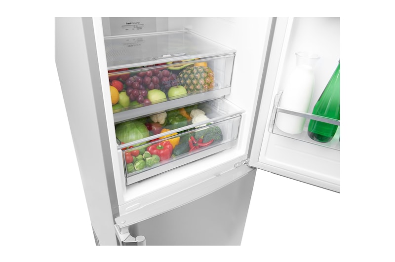 LG GBB60NSYQE Smart 70/30 Fridge Freezer - Premium Steel, GBB60NSYQE