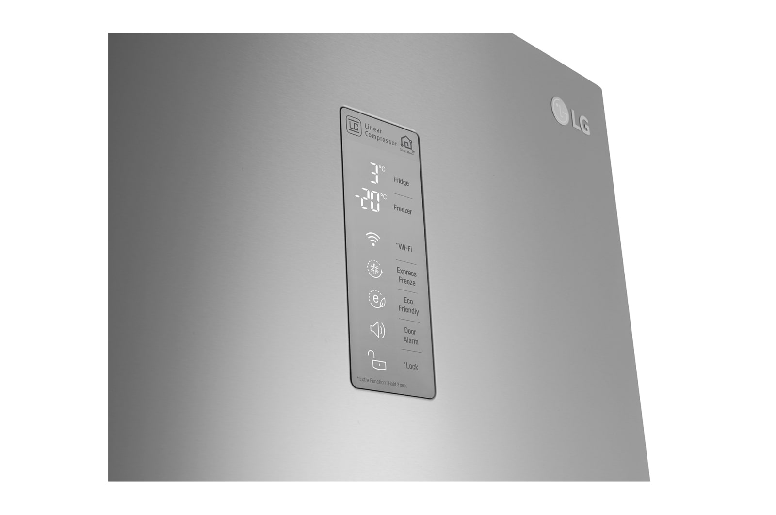LG GBB60NSYQE Smart 70/30 Fridge Freezer - Premium Steel, GBB60NSYQE