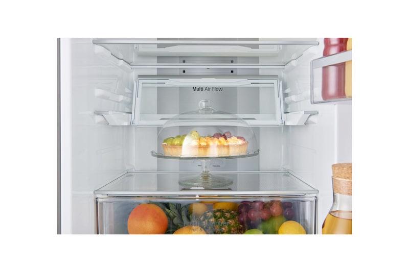 LG GBB60NSYQE Smart 70/30 Fridge Freezer - Premium Steel, GBB60NSYQE