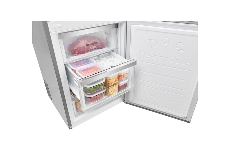 LG GBB60NSYQE Smart 70/30 Fridge Freezer - Premium Steel, GBB60NSYQE