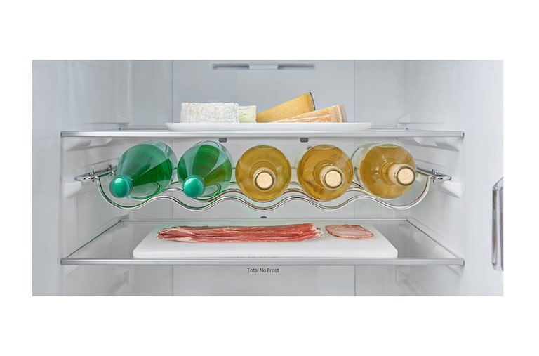 LG Fridge Freezer with Full Wine Rack and Total No Frost, GBB60PZDFS