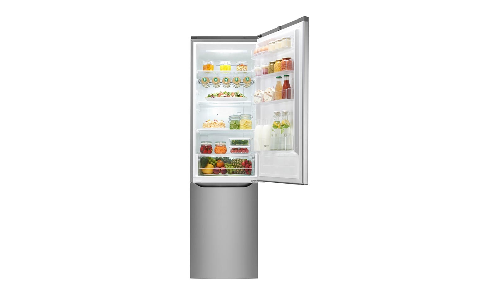 LG Smart Fridge Freezer with Full Wine Rack and Total No Frost, GBB60PZDZS