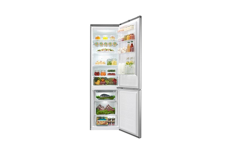 LG Smart Fridge Freezer with Full Wine Rack and Total No Frost, GBB60PZDZS