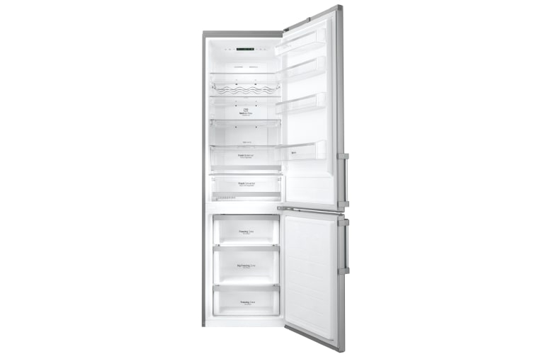 LG Smart Fridge Freezer with Full Wine Rack and Total No Frost, GBB60PZGFB