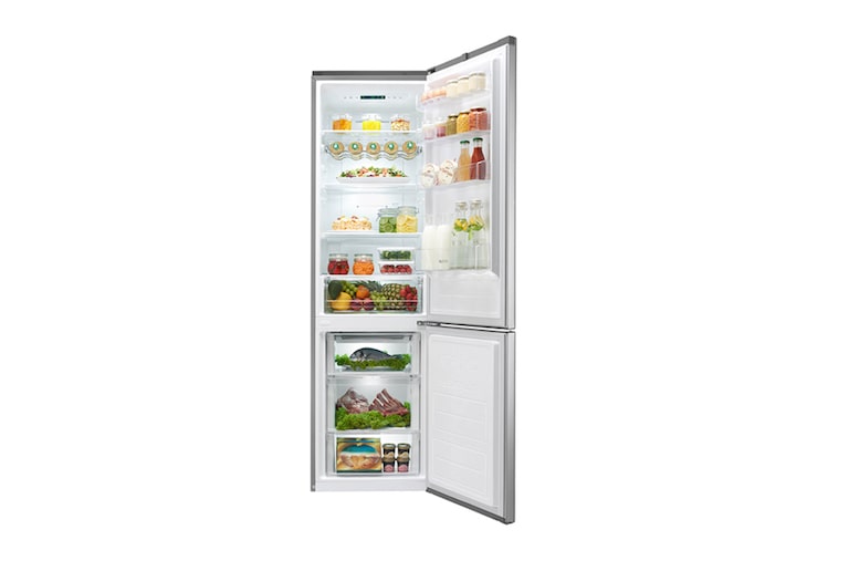 LG Smart Fridge Freezer with Total No Frost and Inverter Linear Compressor, GBB60PZJZS