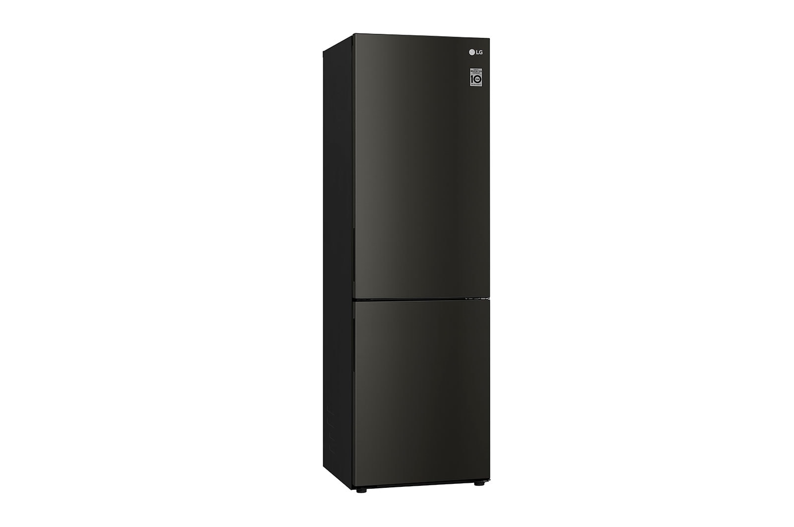 LG 341L Tall Fridge Freezer Black Steel Total No Frost, GBB61BLJEC
