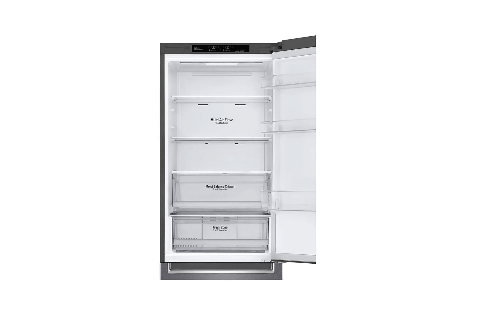 LG DoorCooling™ GBB61DSJZN Fridge Freezer, 341L , Dark Graphite, GBB61DSJZN