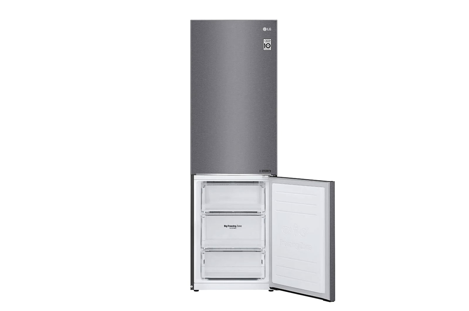 LG DoorCooling™ GBB61DSJZN Fridge Freezer, 341L , Dark Graphite, GBB61DSJZN