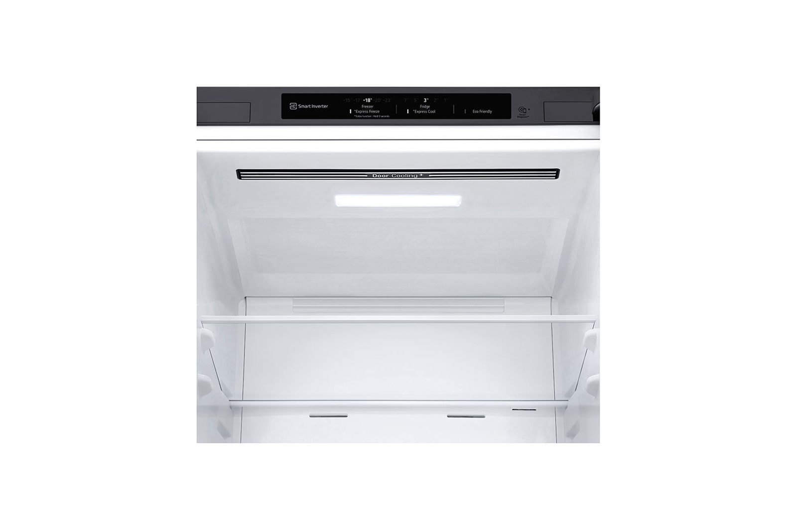 LG 341L Tall Fridge Freezer Total No Frost, Shiny Steel, GBB61PZJEC