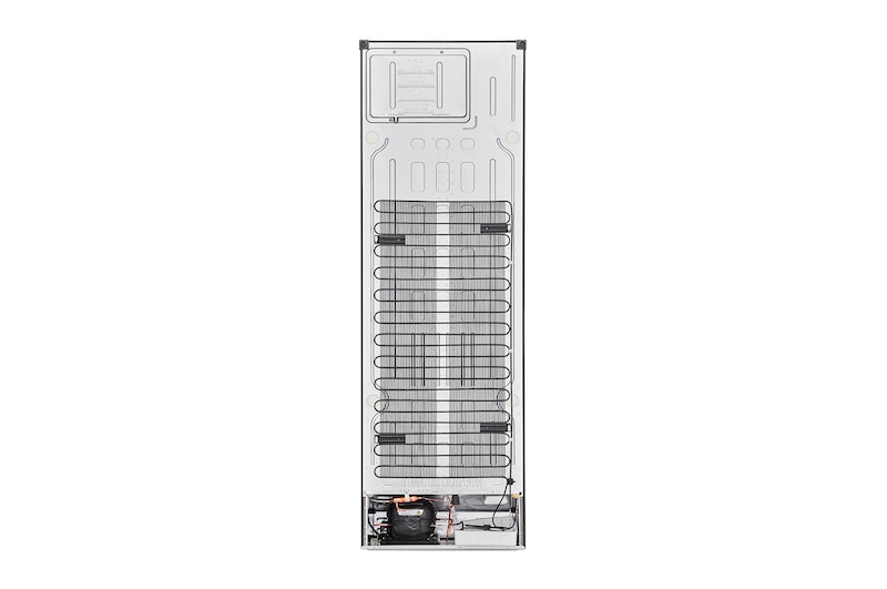 LG 341L Tall Fridge Freezer Total No Frost, Shiny Steel, GBB61PZJEC