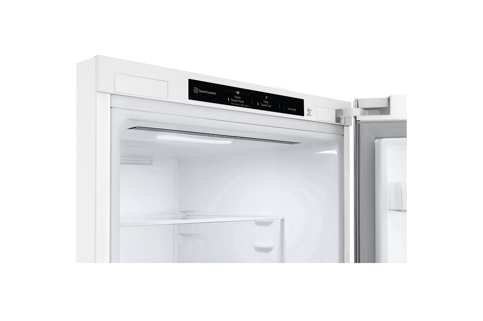 LG 341L Tall Fridge Freezer Super White Total No Frost, GBB61SWJEC