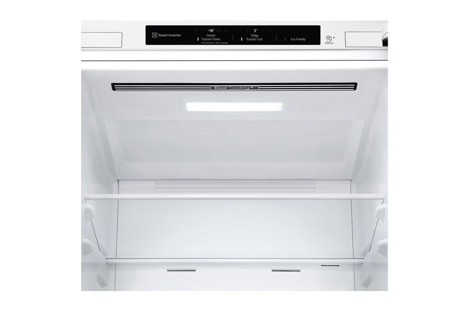 LG 341L Tall Fridge Freezer Super White Total No Frost, GBB61SWJEC
