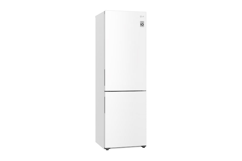 LG 341L Tall Fridge Freezer Total No Frost, Super White, GBB61SWJEC