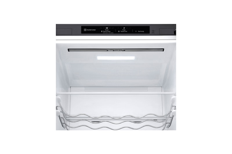 LG 384L Tall Fridge Freezer Shiny Steel Total No Frost, GBB62PZGCC