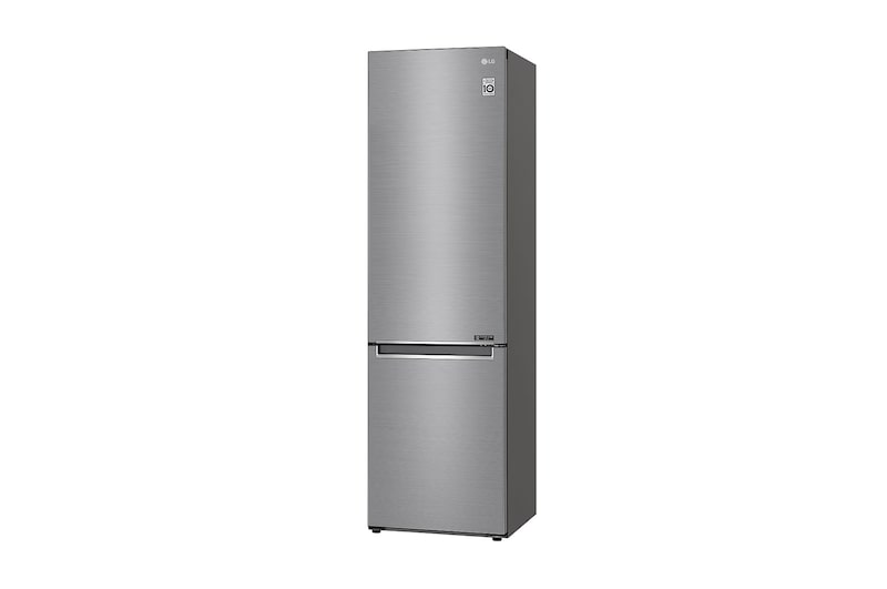 LG 384L Tall Fridge Freezer Total No Frost, Shiny Steel, GBB62PZGFN