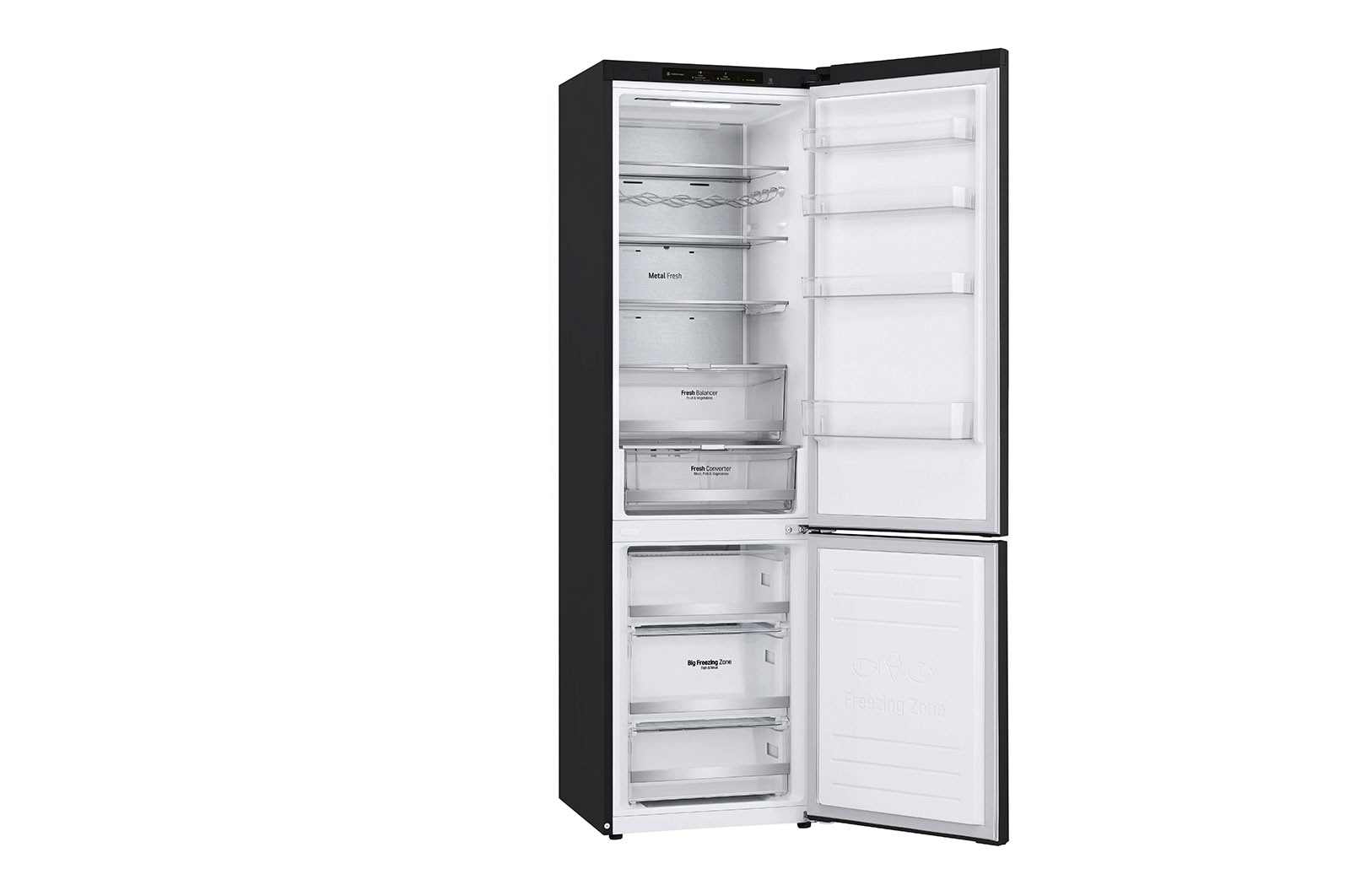 LG Tall Fridge Freezer | 384L | GBB72MCVBN | Matte Black, GBB72MCVBN