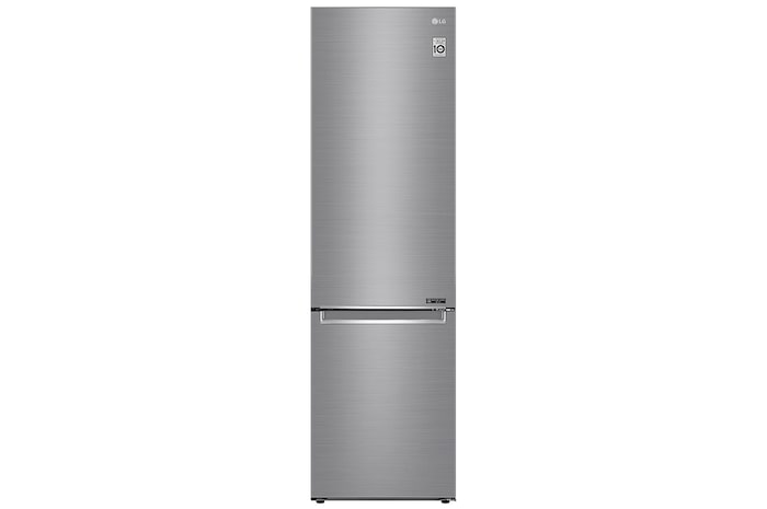 LG 384L Tall Fridge Freezer Total No Frost, Shiny Steel, GBB72PZEFN