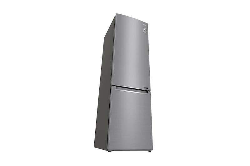 LG 384L Tall Fridge Freezer Total No Frost, Shiny Steel, GBB72PZEFN