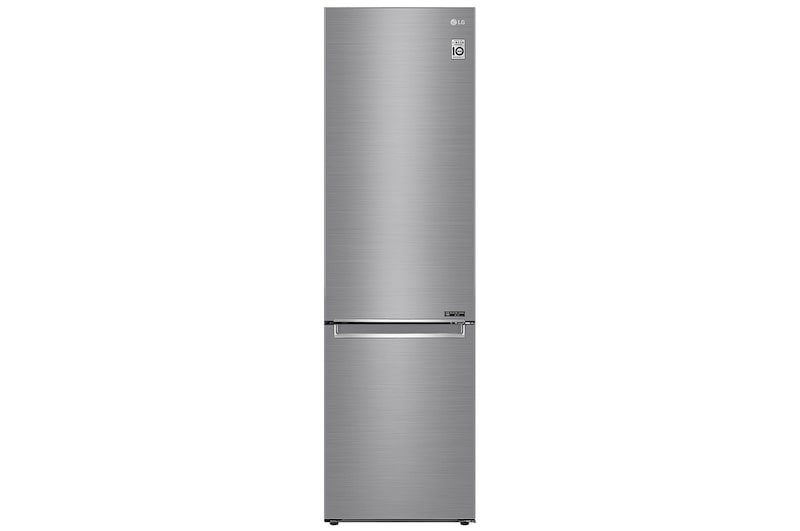 LG 384L Tall Fridge Freezer Total No Frost, Shiny Steel, GBB72PZEFN