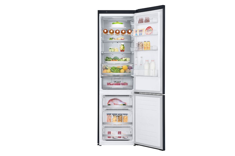 LG 384L Tall Fridge Freezer Total No Frost, Matte Black, GBB92MCABP