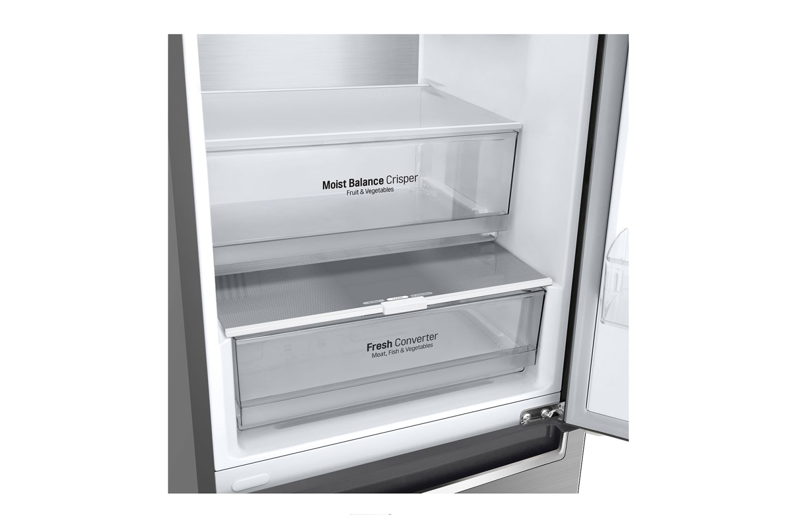 LG Total No Frost (Frost Free) | Tall Fridge Freezer | 384L | GBD62PZYFN | Shiny Steel, GBD62PZYFN