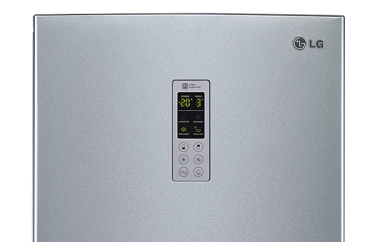 LG PREMIUM STEEL COMBI FRIDGE FREEZER WITH WATER DISPENSER, GBF530NSQWB