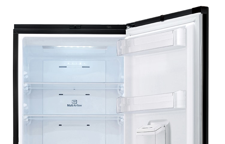 LG A+ ENERGY RATED COMBI BLACK FRIDGE FREEZER WITH WATER DISPENSER, GBF539WBQWB