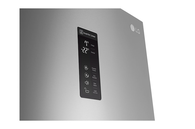 LG Smart Fridge Freezer with Total No Frost and Water Dispenser, GBF59NSKZB