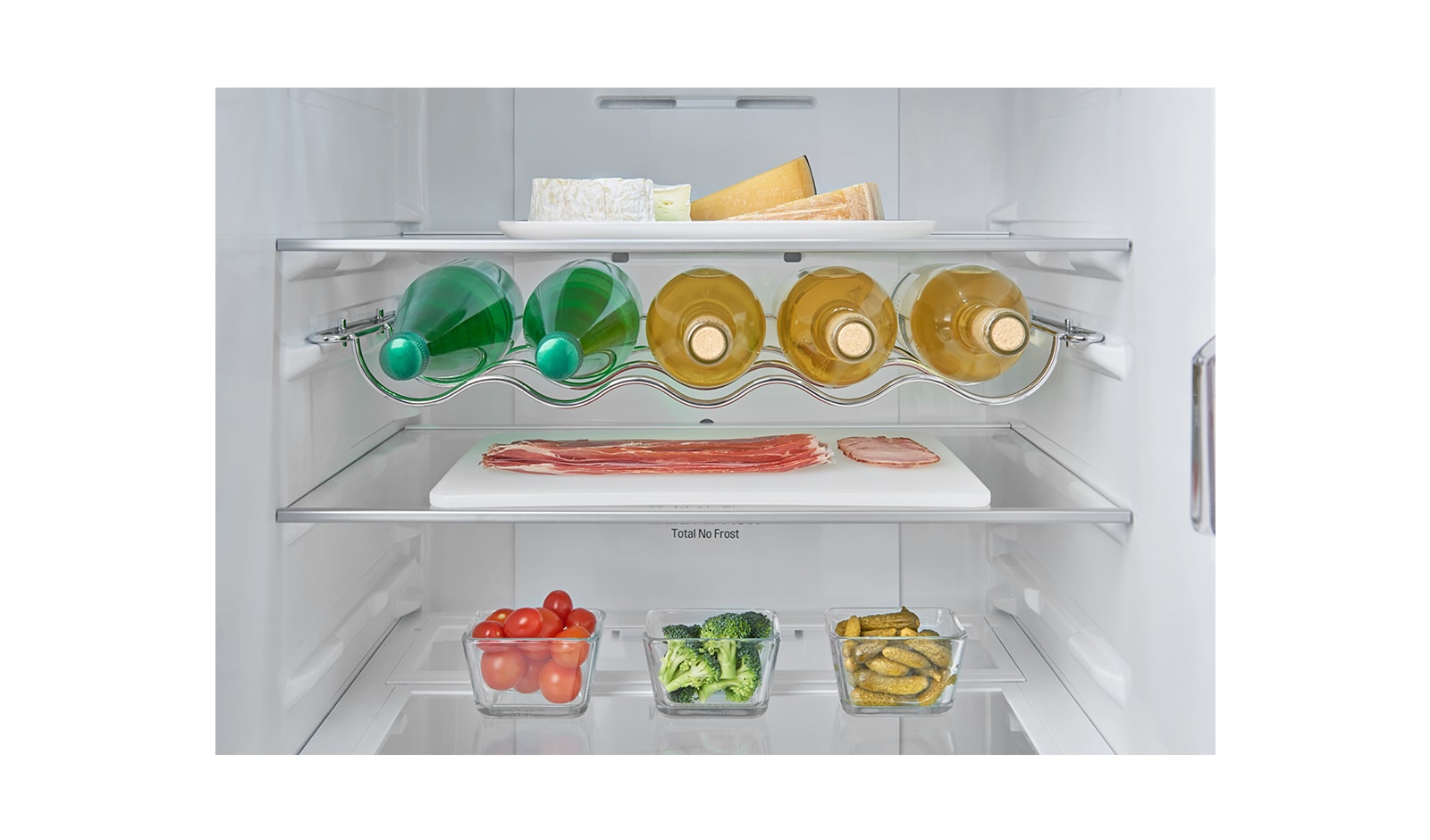 LG Smart Fridge Freezer with Full Wine Rack and Water Dispenser, GBF60NSFZB