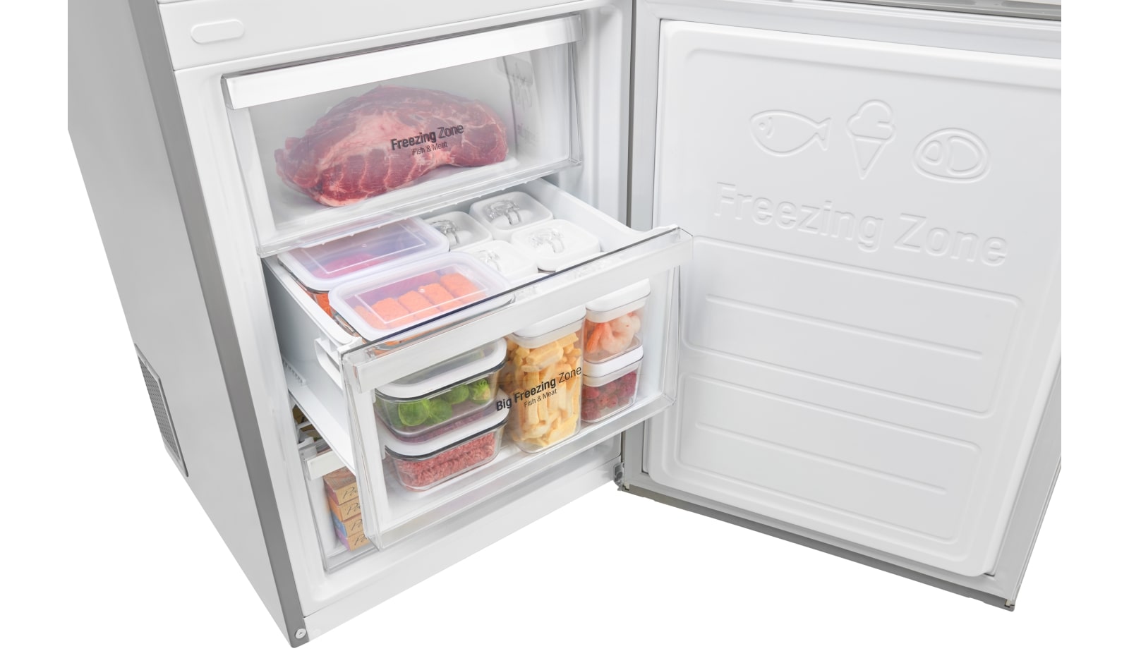 LG Smart Fridge Freezer with Full Wine Rack and Water Dispenser, GBF60NSFZB