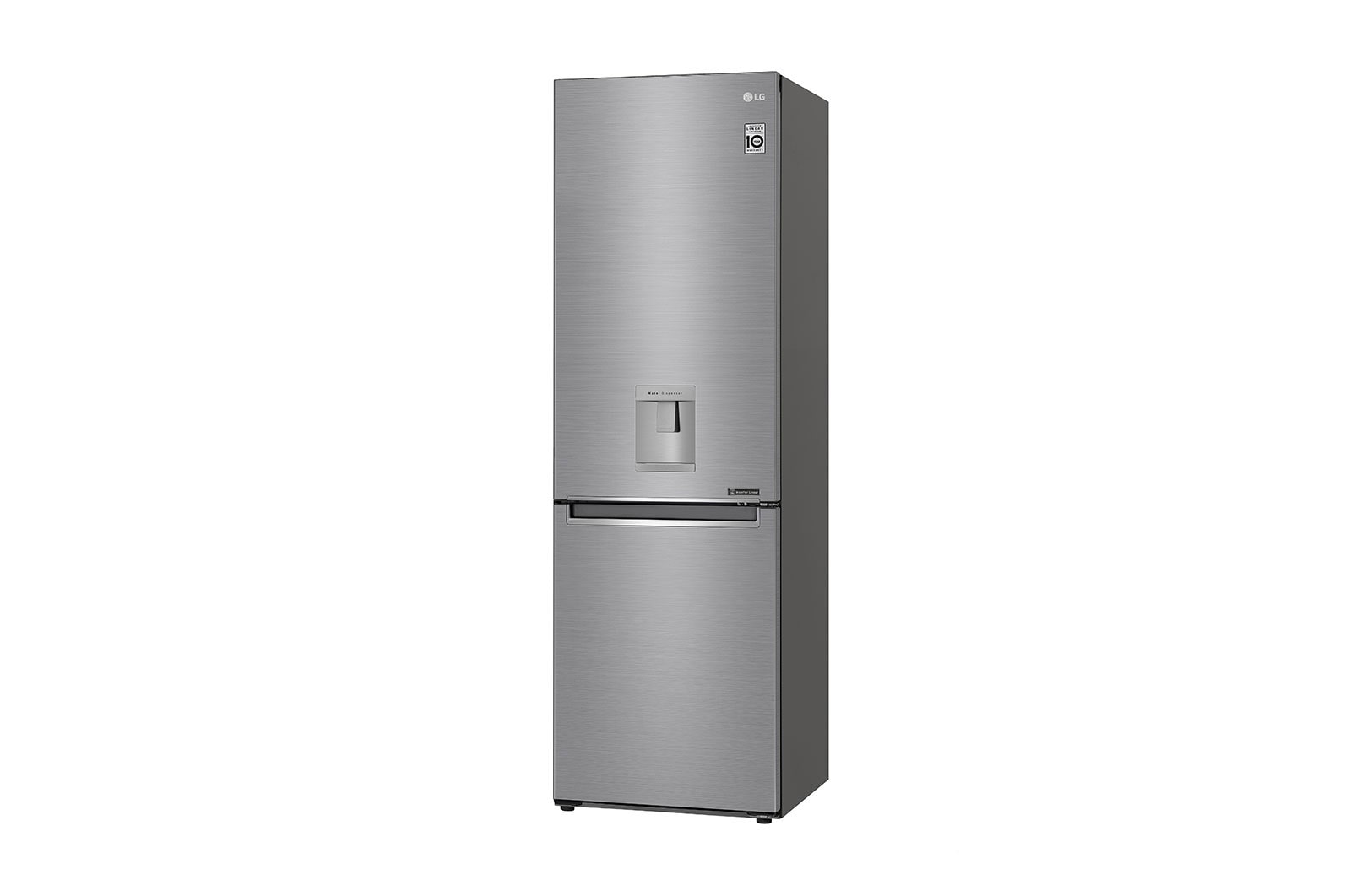 LG DoorCooling™ GBF61PZJZN Fridge Freezer, 337L, Shiny Steel, GBF61PZJZN
