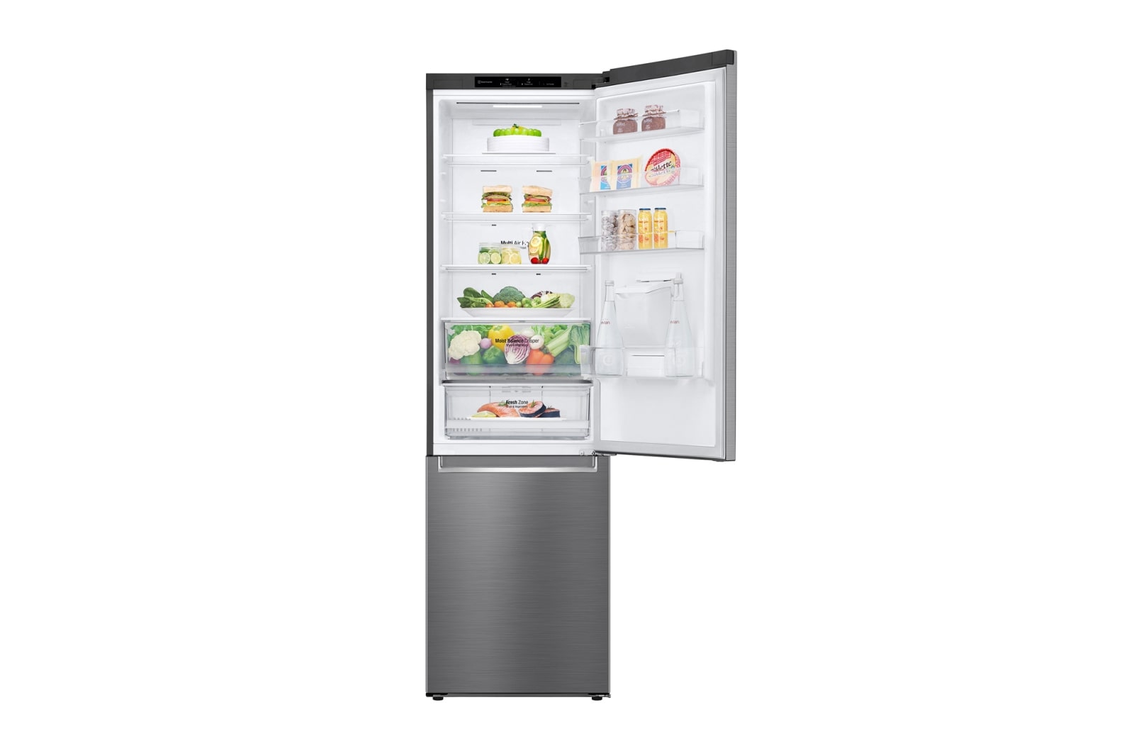 LG 383L Tall Fridge Freezer Shiny Steel Water Dispenser, GBF62PZJMN