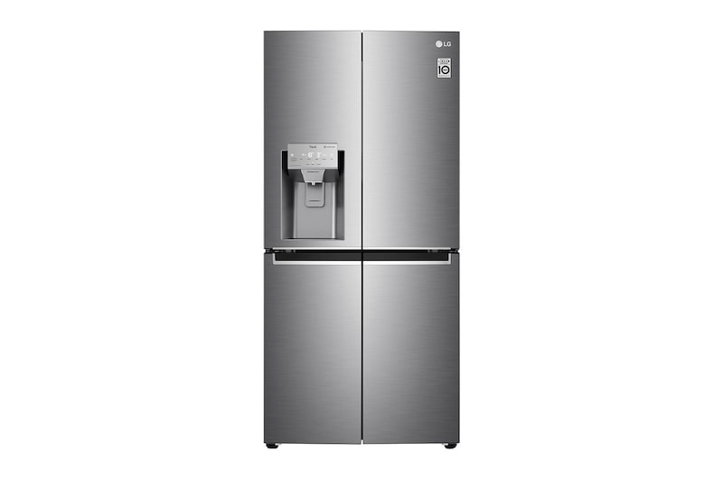 LG 506L Multi Door Fridge Freezer Water & Ice Dispenser, Shiny Steel, GML844PZ6F