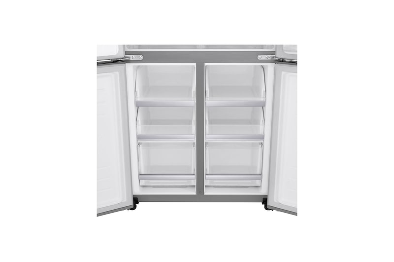 LG 506L Multi Door Fridge Freezer Water & Ice Dispenser, Shiny Steel, GML844PZ6F