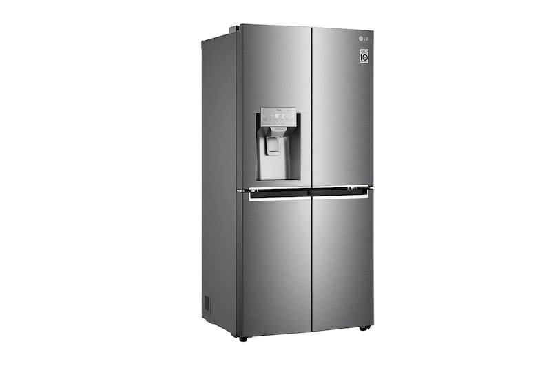 LG 506L Multi Door Fridge Freezer Water & Ice Dispenser, Shiny Steel, GML844PZ6F