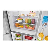 LG DoorCooling™ GML844PZKV Slim Multi-Door Fridge Freezer, 506L, Shiny Steel  - F, GML844PZKV